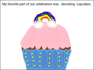 image of student illustration of favorite part of the celebration